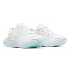 Nike Womens ZoomX Invincible Run Sneakers 5.5 Flyknit White Dynamic Turquoise